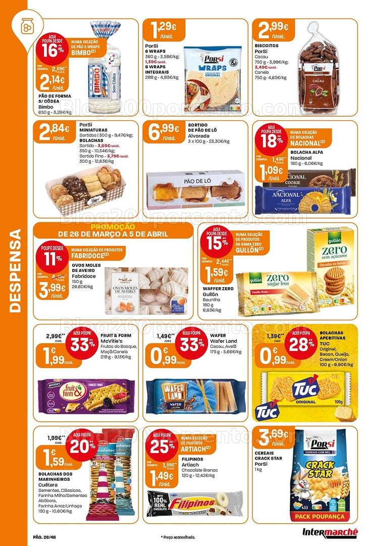 Antevisão Folheto INTERMARCHÉ Super Promoções de 26 março a 5 abril