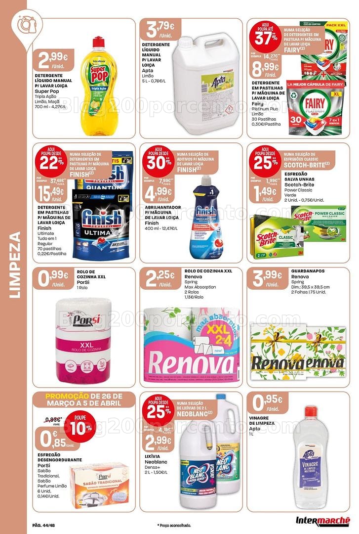 Antevisão Folheto INTERMARCHÉ Super Promoções de 26 março a 5 abril