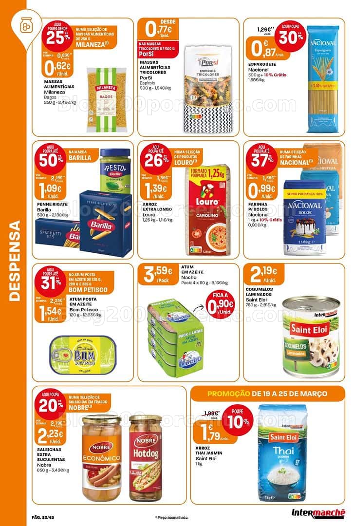 Antevisão Folheto INTERMARCHÉ Super Promoções de 19 a 25 março