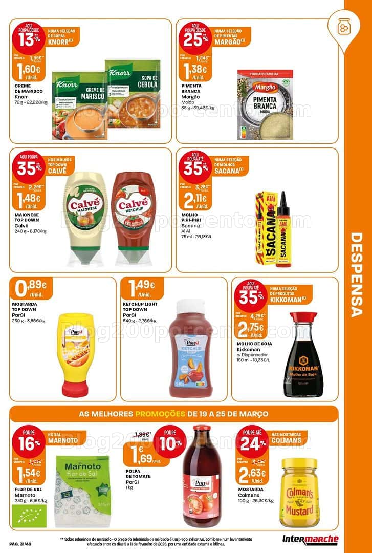 Antevisão Folheto INTERMARCHÉ Super Promoções de 19 a 25 março