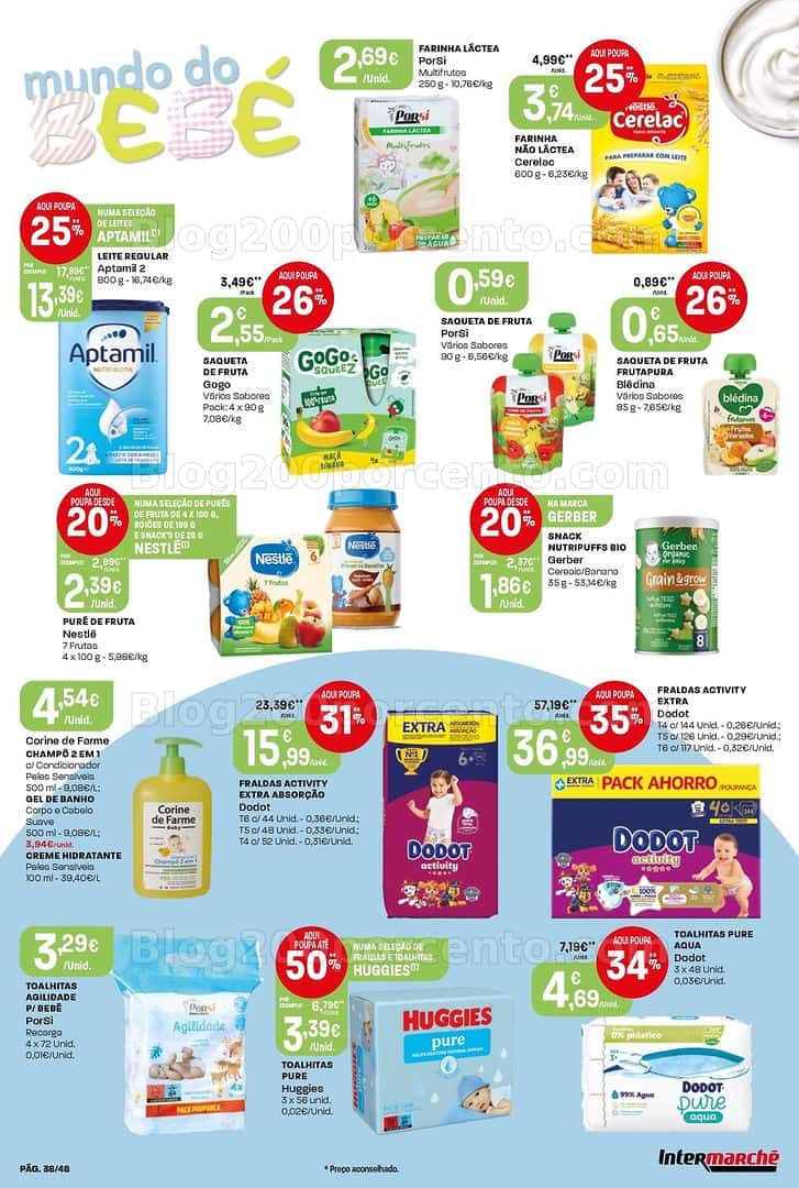 Antevisão Folheto INTERMARCHÉ Especial Bebé Promoções de 19 a 25 março