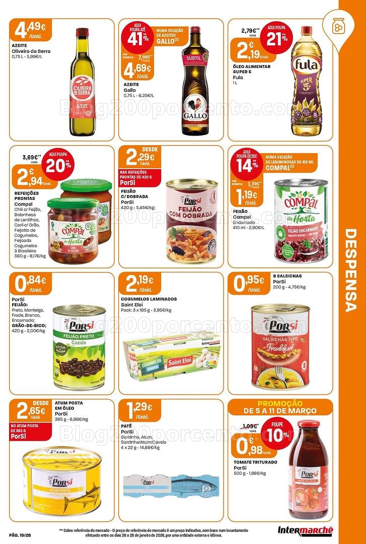 Antevisão Folheto INTERMARCHÉ Contact Promoções de 5 a 11 março