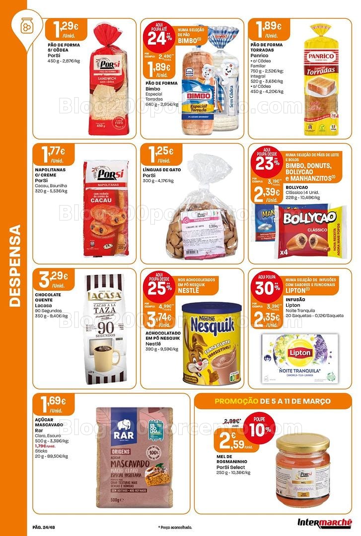 Antevisão Folheto INTERMARCHÉ Super Promoções de 5 a 11 março