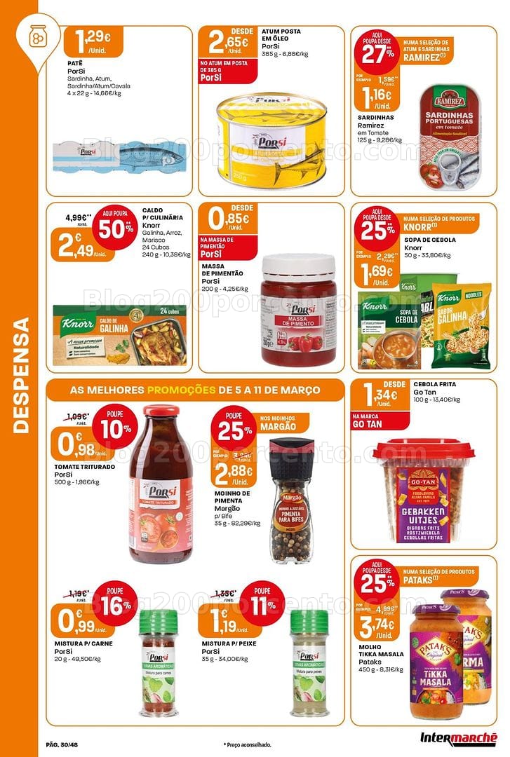 Antevisão Folheto INTERMARCHÉ Super Promoções de 5 a 11 março