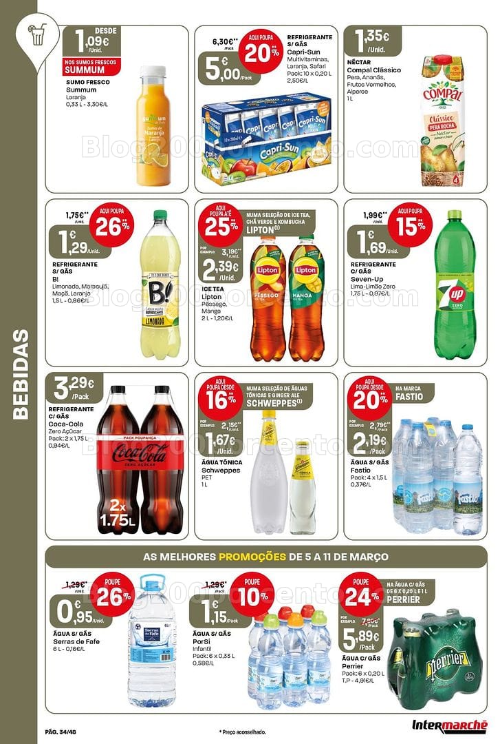 Antevisão Folheto INTERMARCHÉ Super Promoções de 5 a 11 março