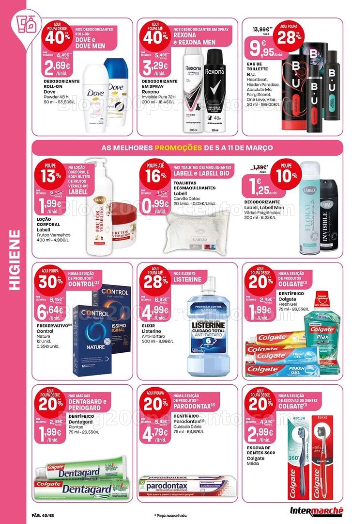 Antevisão Folheto INTERMARCHÉ Super Promoções de 5 a 11 março