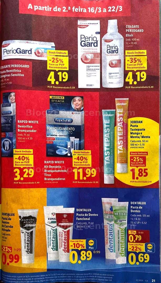 Antevisão Folheto LIDL Promoções de 16 a 22 marco