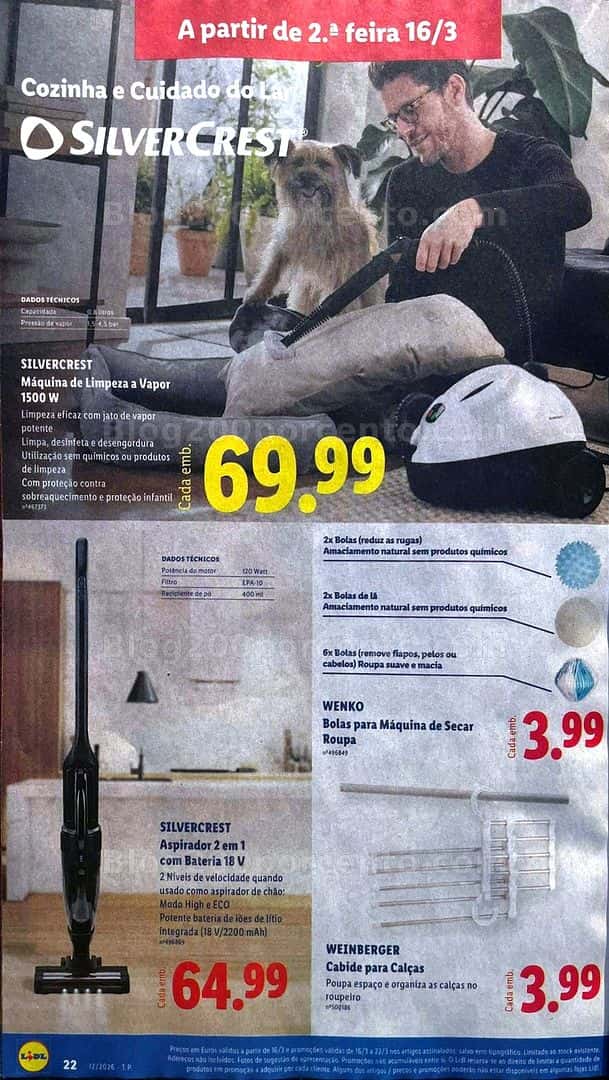 Antevisão Folheto LIDL Bazar Promoções de 16 a 26 março