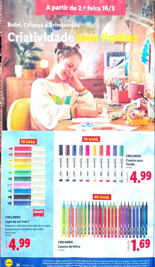 Antevisão Folheto LIDL Promoções de 16 a 22 marco