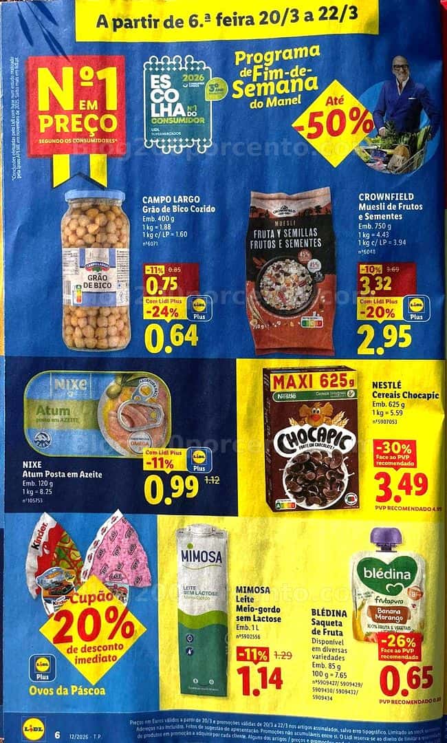 Antevisão Folheto LIDL Promoções de 16 a 22 marco