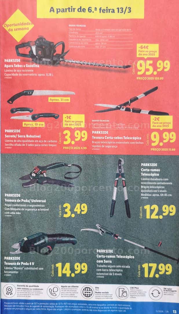 Antevisão Folheto LIDL Bazar Promoções de 9 a 19 março