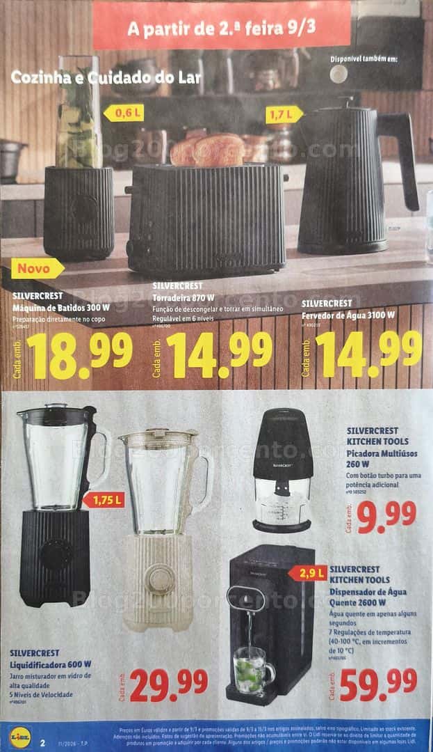 Antevisão Folheto LIDL Bazar Promoções de 9 a 19 março