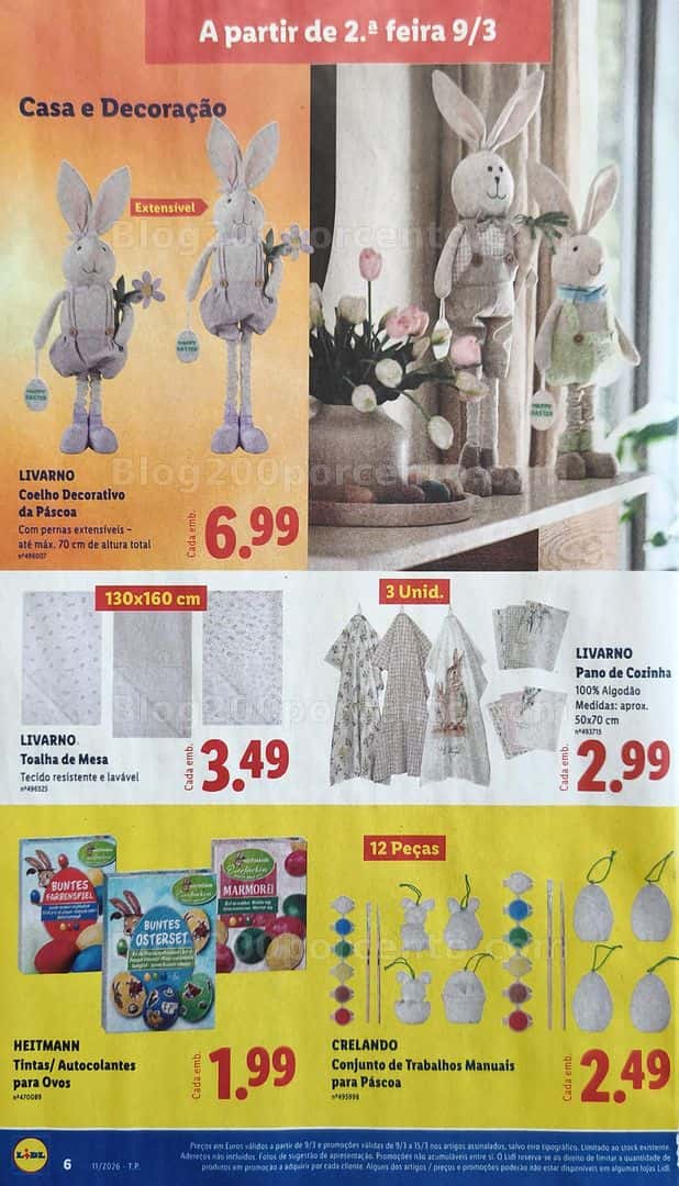 Antevisão Folheto LIDL Bazar Promoções de 9 a 19 março