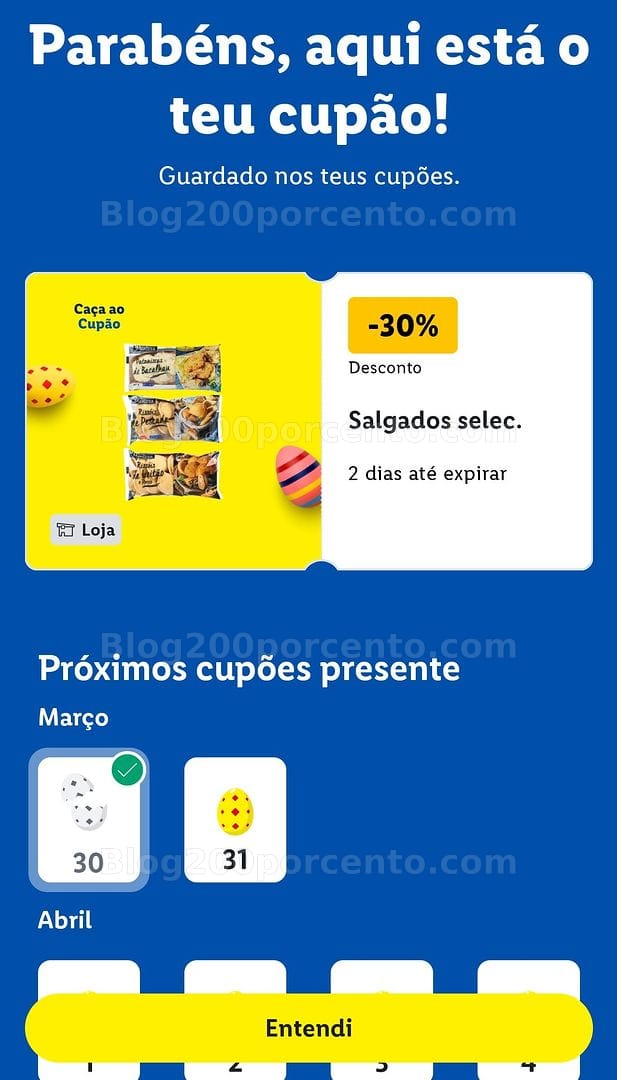 ALERTA - Caça aos ovos LIDL ganhe cupões todos os dias até 5 abril - 30 março!