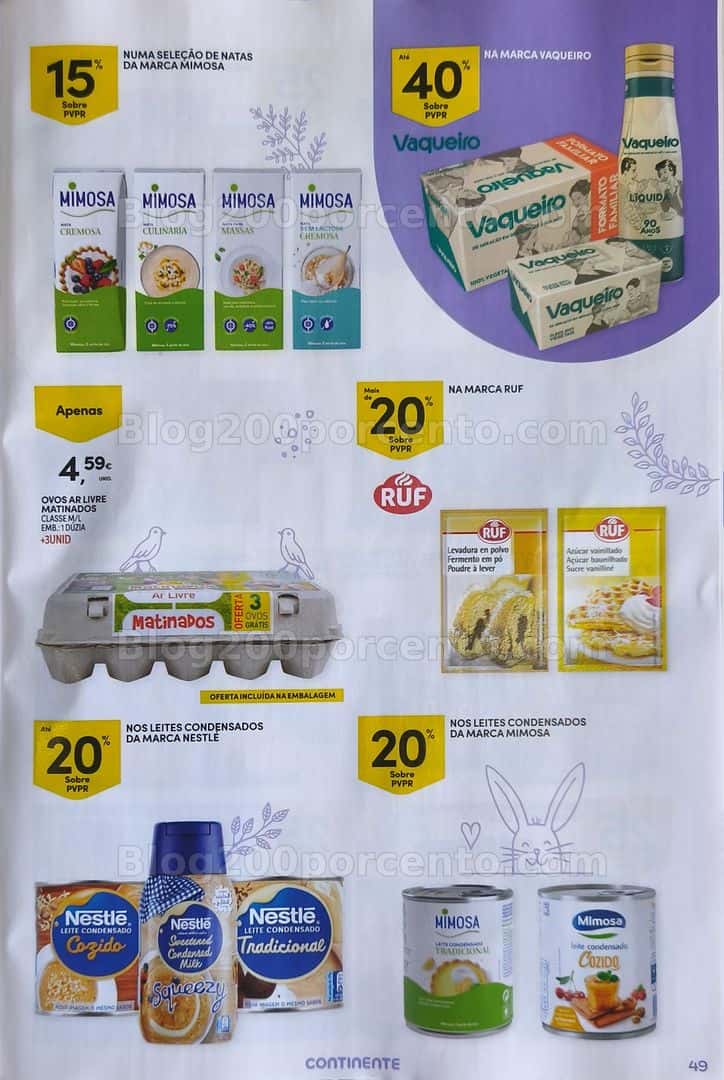 Antevisão Folheto CONTINENTE Páscoa Promoções de 17 março a 5 abril