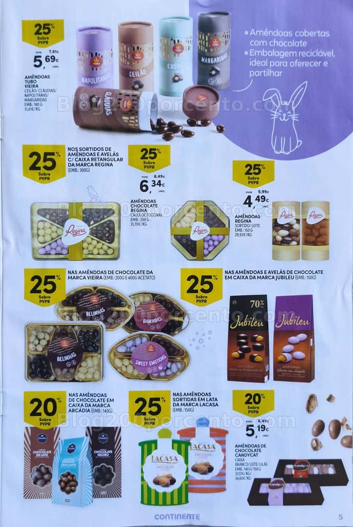 Antevisão Folheto CONTINENTE Páscoa Promoções de 17 março a 5 abril