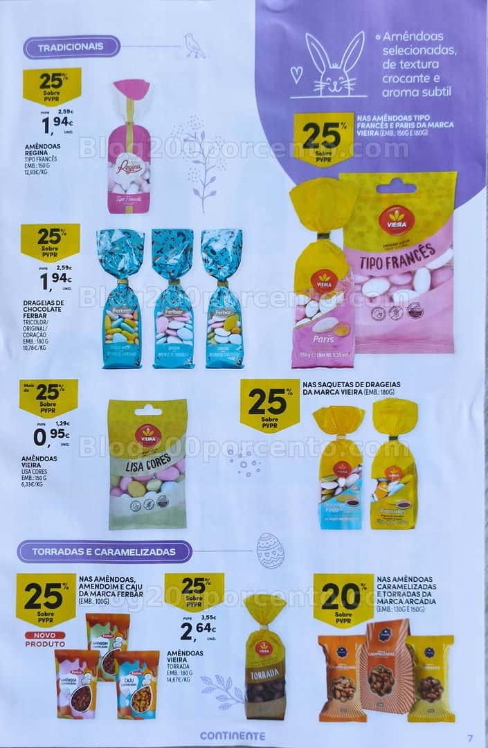 Antevisão Folheto CONTINENTE Páscoa Promoções de 17 março a 5 abril