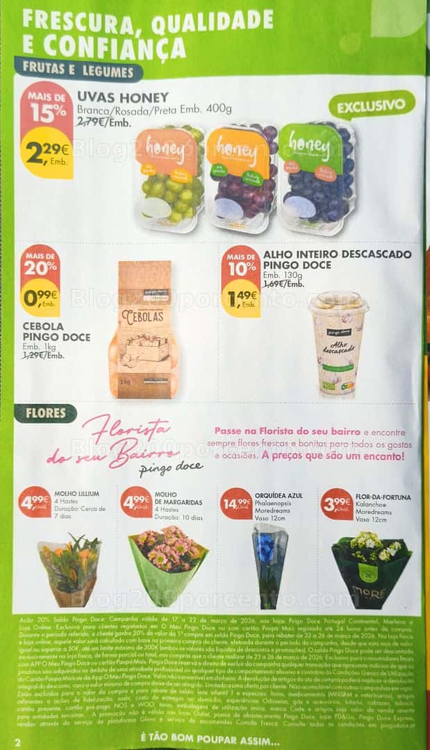 Antevisão Folheto PINGO DOCE Promoções de 17 a 23 março