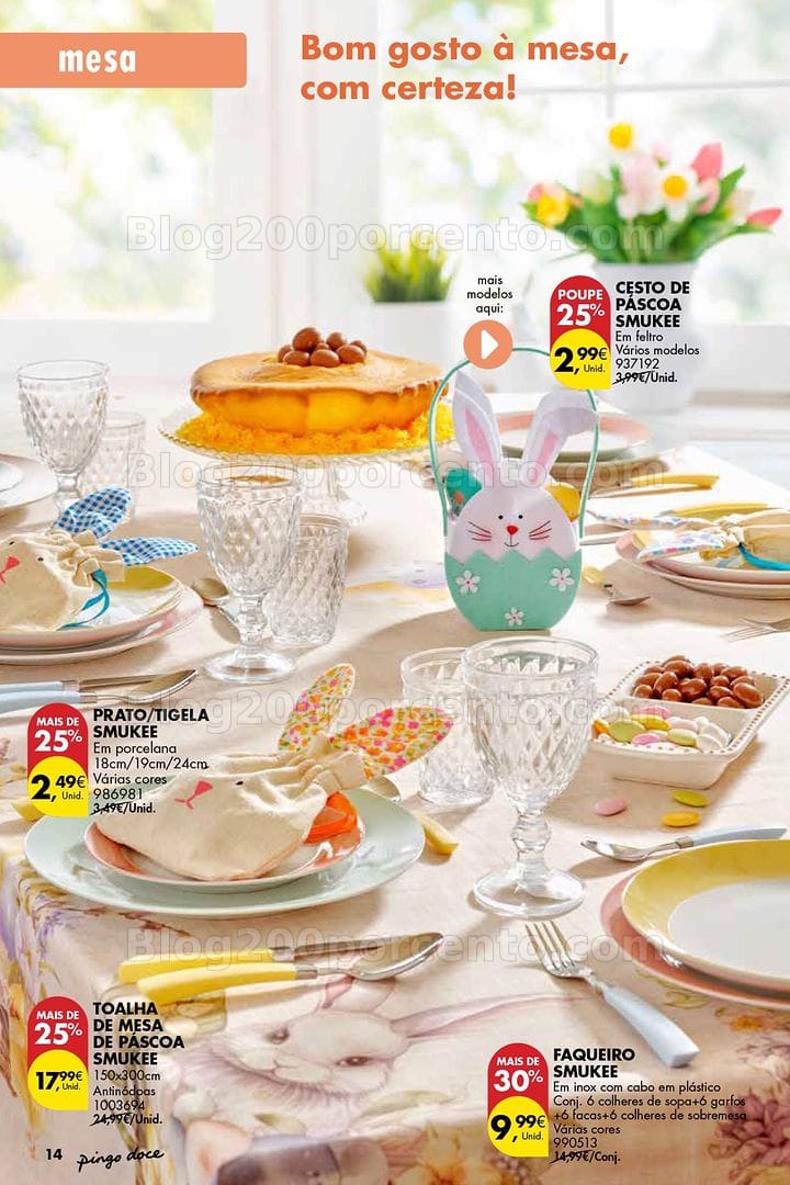Antevisão Folheto PINGO DOCE Bazar Páscoa Promoções de 3 março a 6 abril