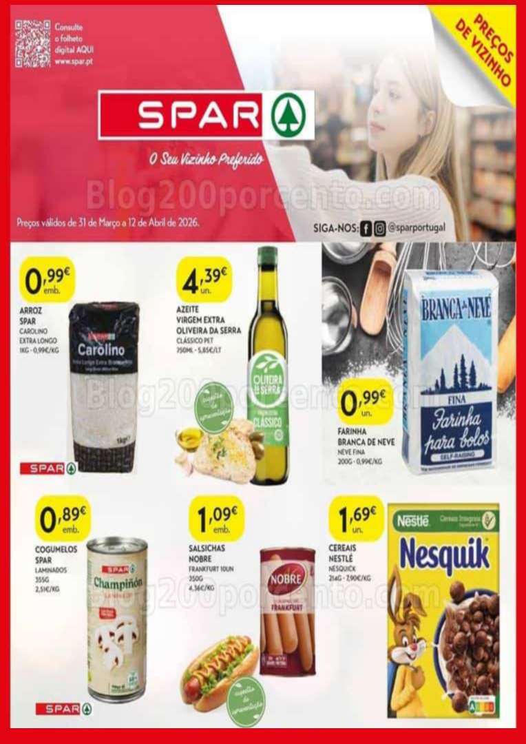 Antevisão Folheto SPAR Promoções de 31 março a 12 abril