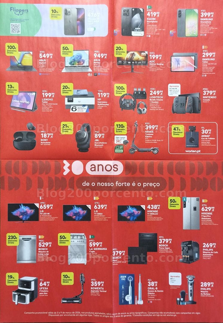 Antevisão Folheto WORTEN Promoções de 3 a 9 março