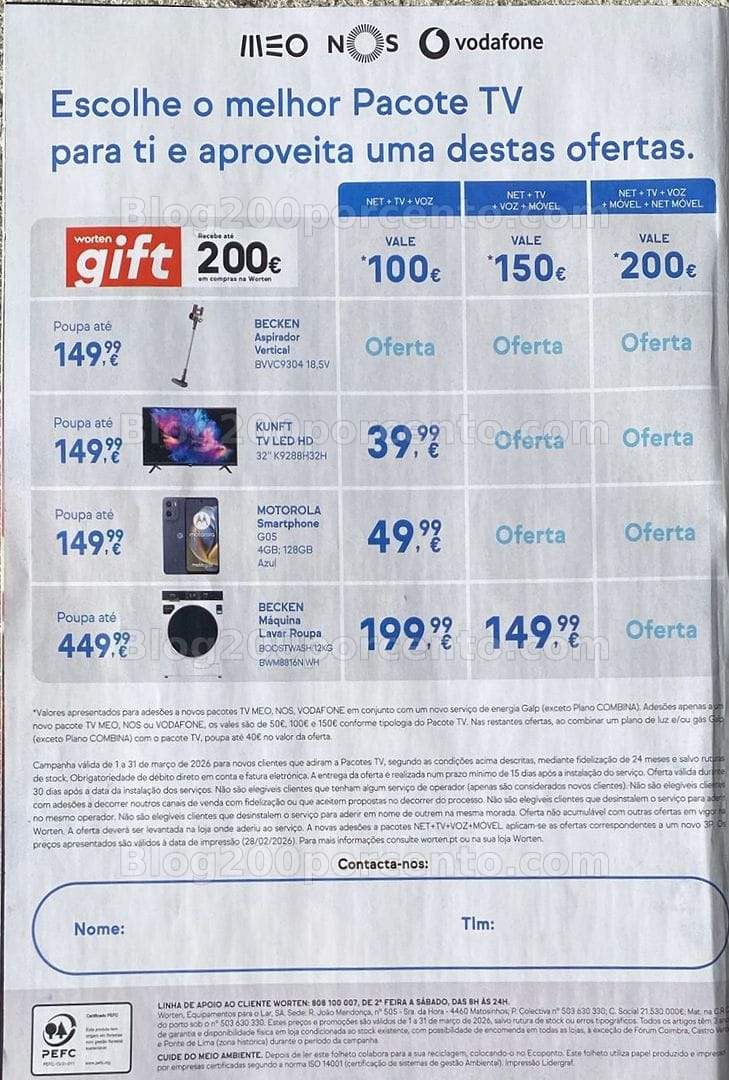 Antevisão Folheto WORTEN Mobile Promoções até 31 março