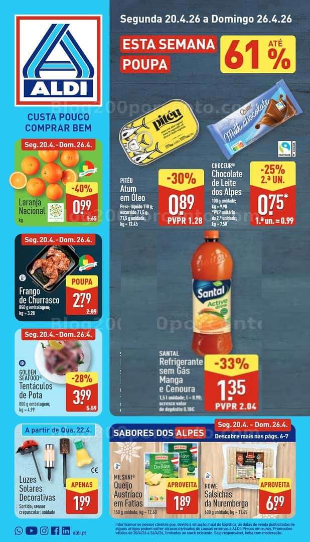Antevisão Folheto ALDI Promoções de 20 a 26 abril - Edição Digital