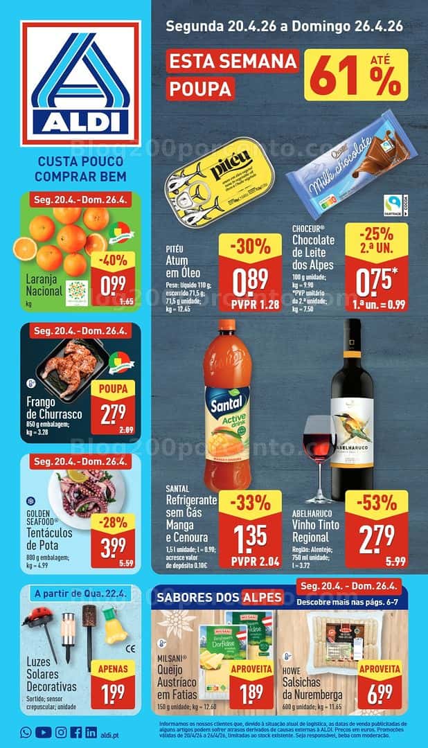 Antevisão Folheto ALDI Promoções de 20 a 26 abril - Edição Digital