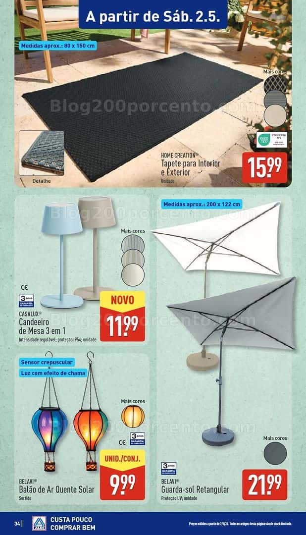 Antevisão Folheto ALDI Bazar Promoções de 2 a 3 maio