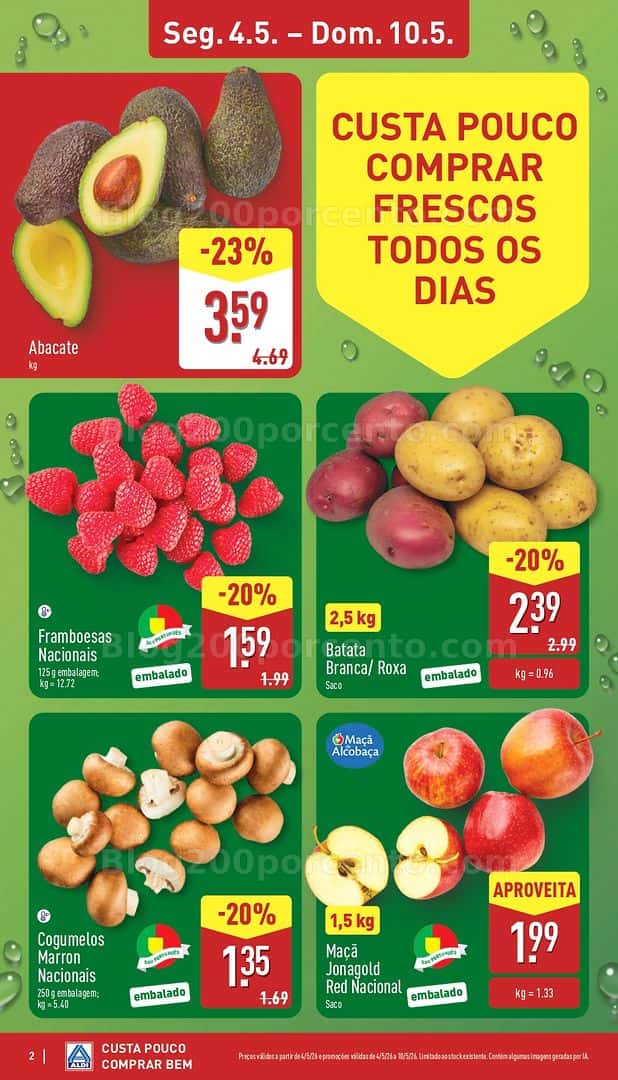 Antevisão Folheto ALDI Promoções de 4 a 10 maio