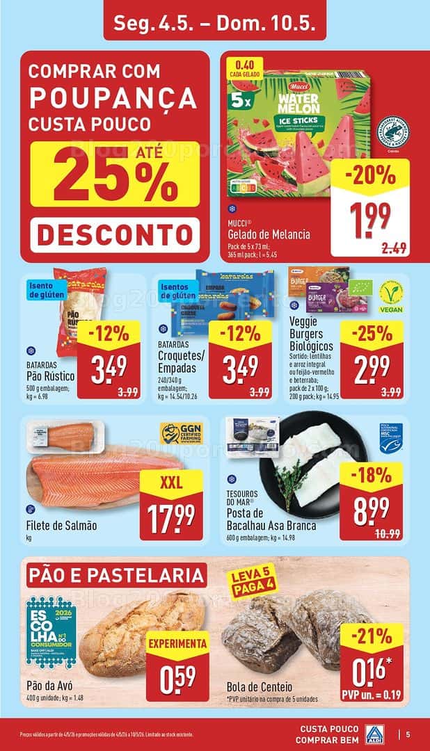 Antevisão Folheto ALDI Promoções de 4 a 10 maio