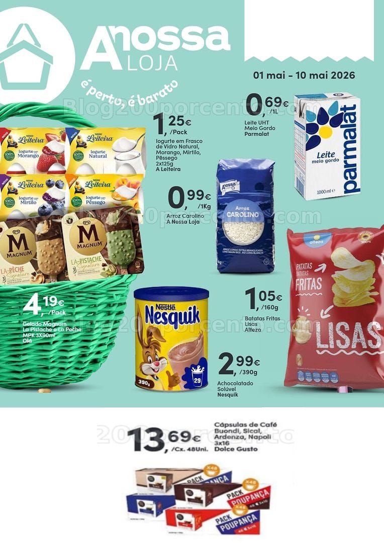 Antevisão Folheto A NOSSA LOJA Promoções de 1 a 10 maio