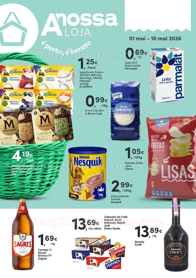 Antevisão Folheto A NOSSA LOJA Promoções de 1 a 10 maio