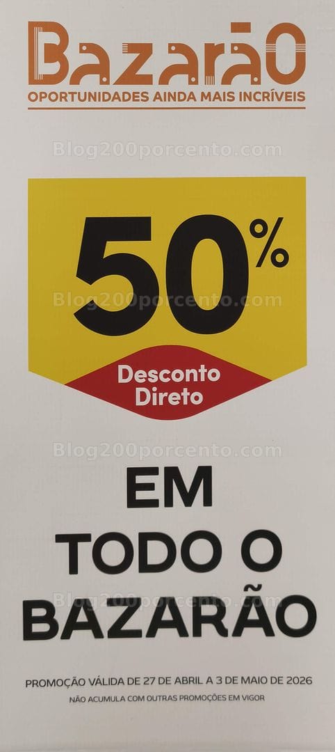Avistamento 50% desconto CONTINENTE - Todo o Bazarão - 27 abril a 3 maio
