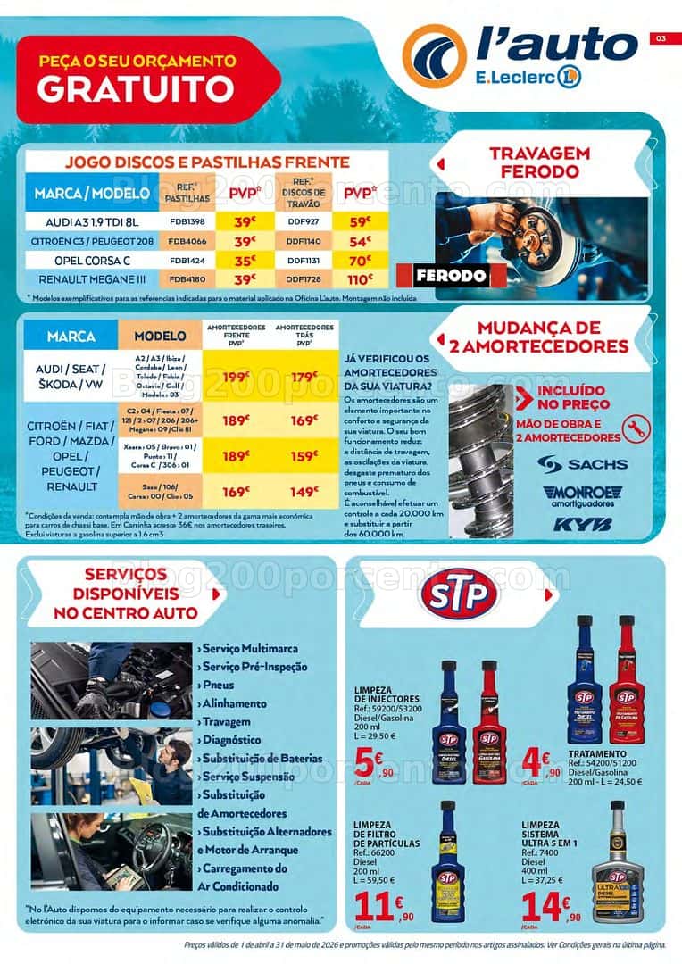 Antevisão Folheto E-LECLERC Auto Promoções de 1 abril a 31 maio