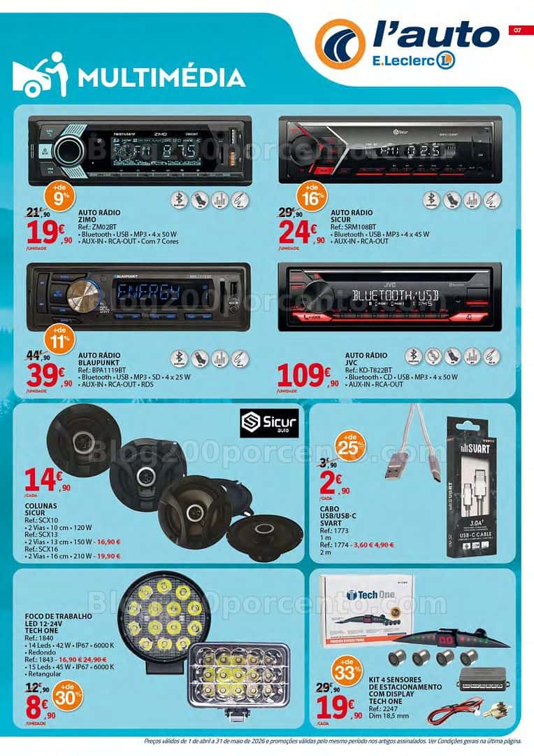 Antevisão Folheto E-LECLERC Auto Promoções de 1 abril a 31 maio