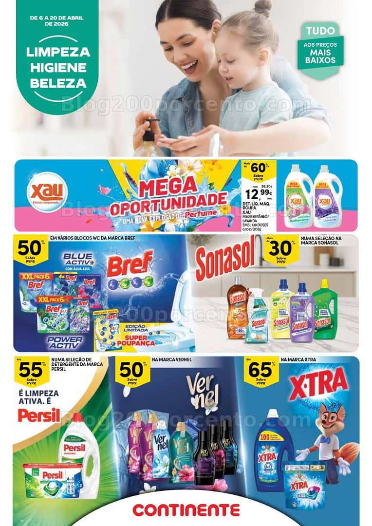 Antevisão Folheto CONTINENTE Açores Especial Limpeza Promoções até 20 abril