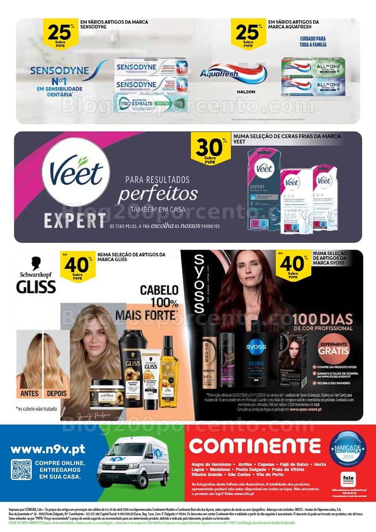 Antevisão Folheto CONTINENTE Açores Especial Limpeza Promoções até 20 abril