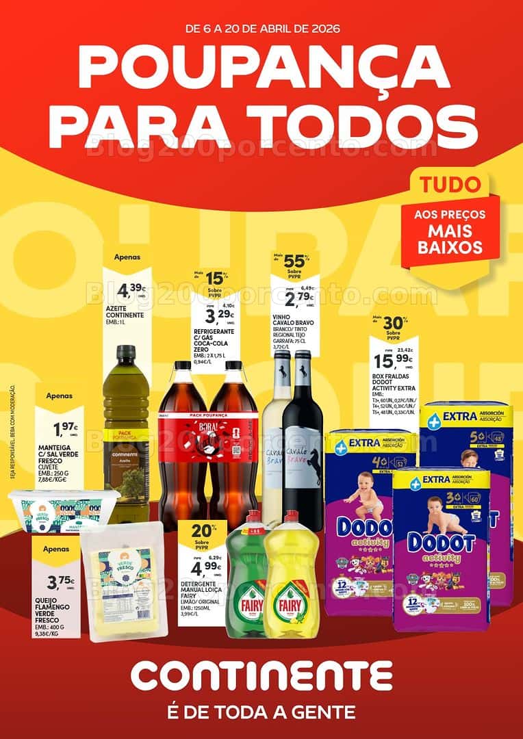 Antevisão Folheto CONTINENTE Açores Especial Poupança Promoções de 6 a 20 abril