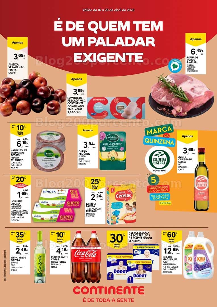 Antevisão Folheto CONTINENTE Açores Promoções de 16 a 29 abril