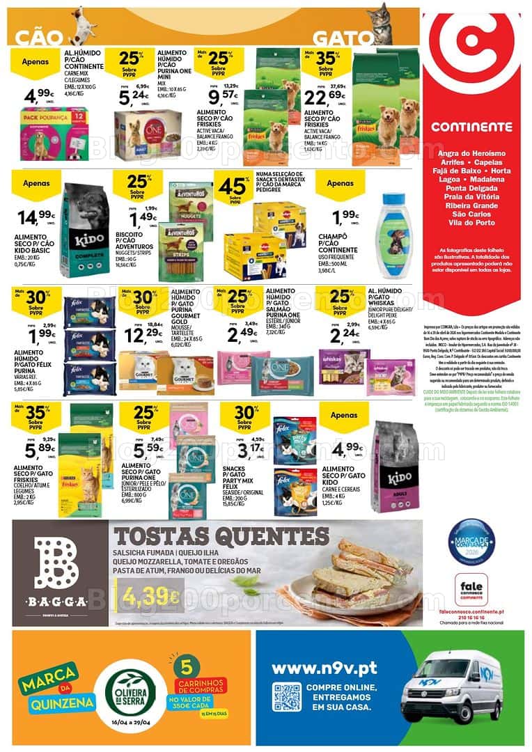 Antevisão Folheto CONTINENTE Açores Promoções de 16 a 29 abril