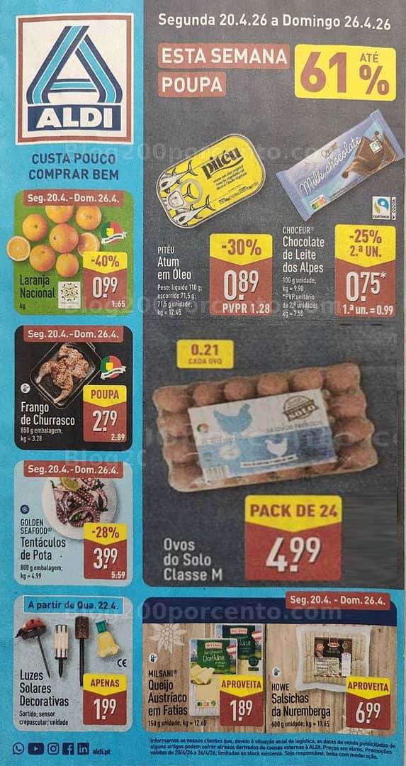 Antevisão Folheto ALDI Promoções de 20 a 26 abril
