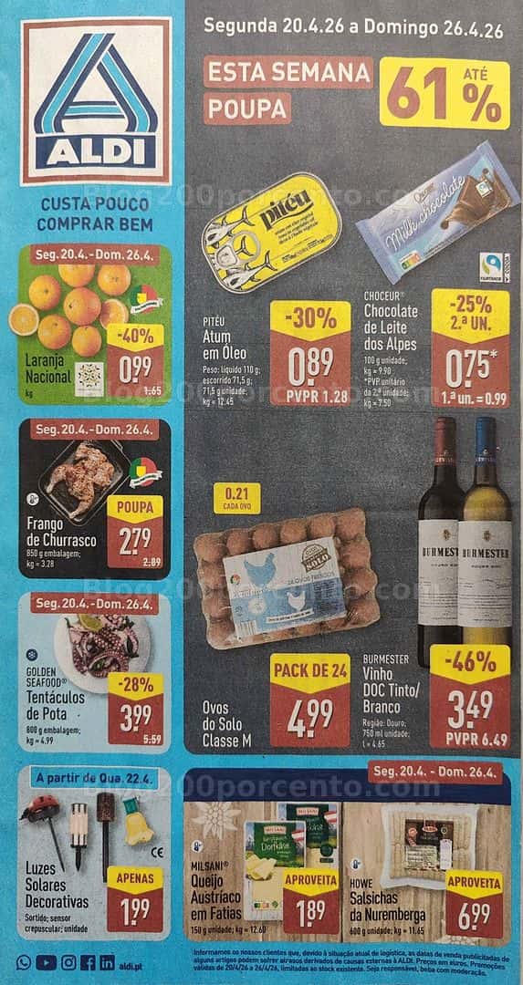Antevisão Folheto ALDI Promoções de 20 a 26 abril
