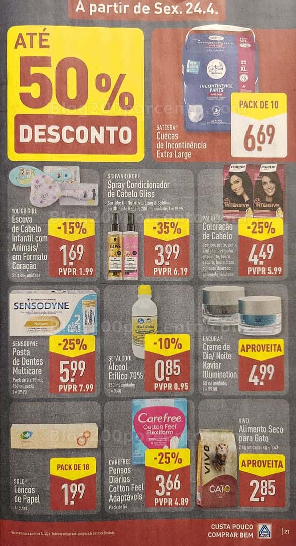 Antevisão Folheto ALDI Promoções de 20 a 26 abril