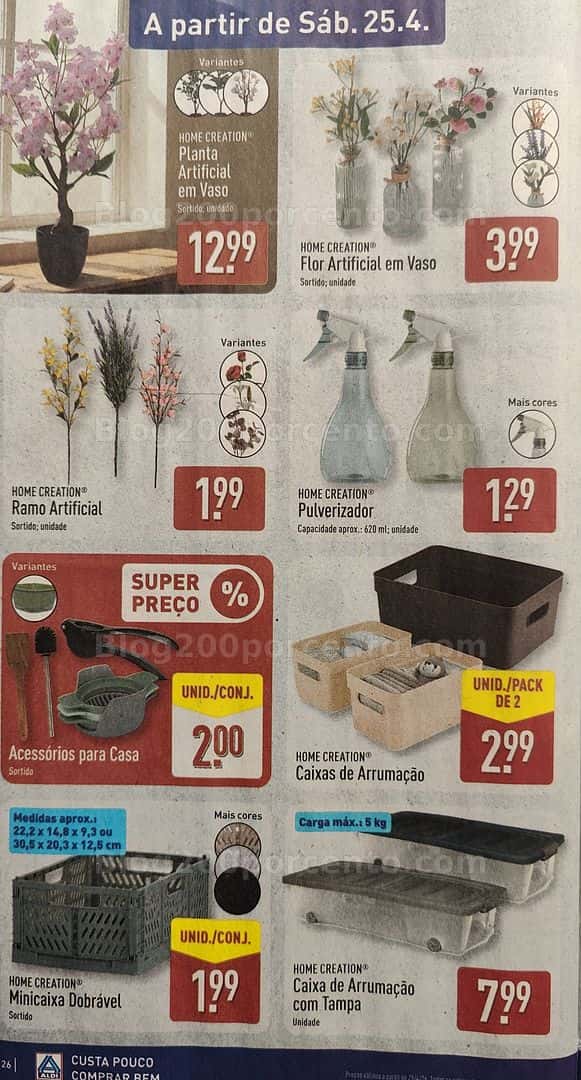 Antevisão Folheto ALDI Promoções de 20 a 26 abril