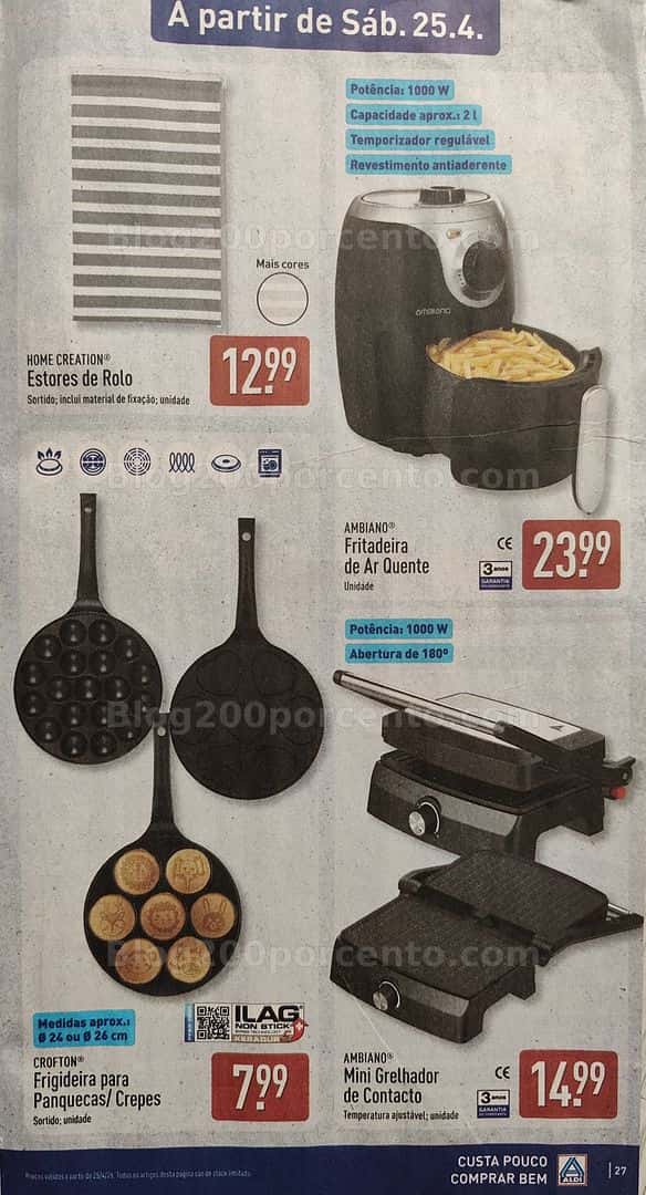 Antevisão Folheto ALDI Bazar Promoções a partir de 25 abril