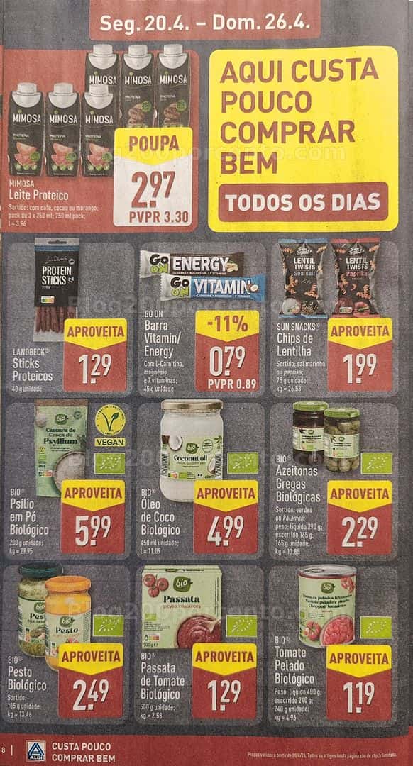 Antevisão Folheto ALDI Promoções de 20 a 26 abril