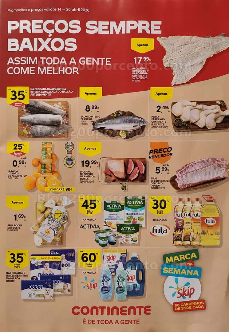 Antevisão Folheto CONTINENTE Promoções de 14 a 20 abril