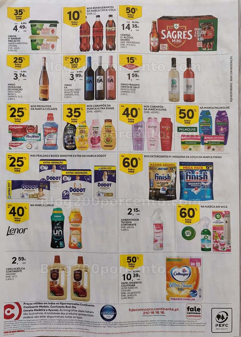 Antevisão Folheto CONTINENTE Promoções Fim de Semana - 17 a 20 abril