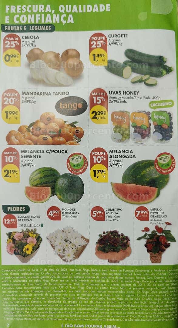 Antevisão Folheto PINGO DOCE Promoções de 14 a 20 abril
